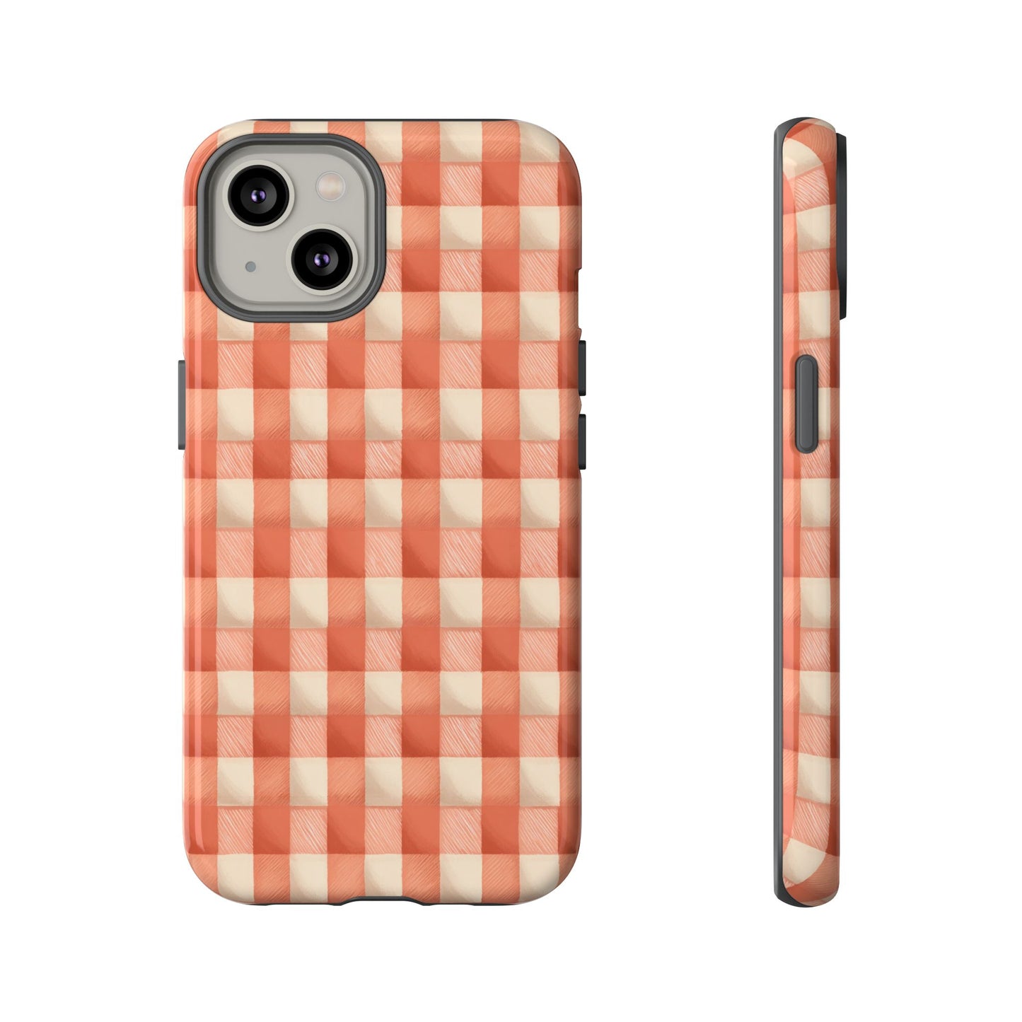 Peach Gingham