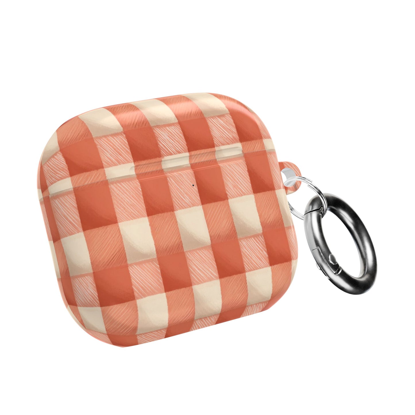 Peach Gingham AirPod Case Cover