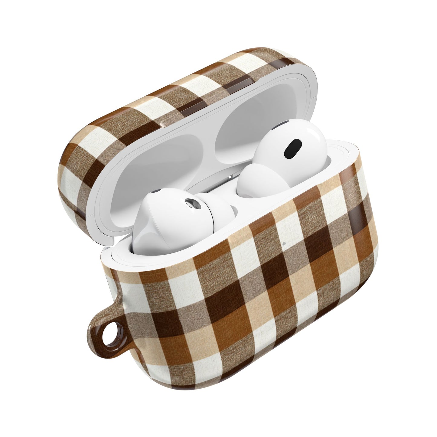 Brown Gingham AirPod Case Cover