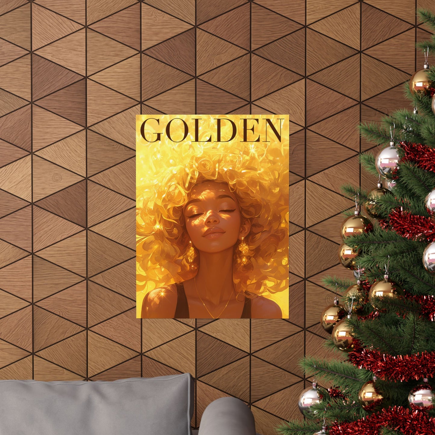 Golden Bliss Vertical Poster