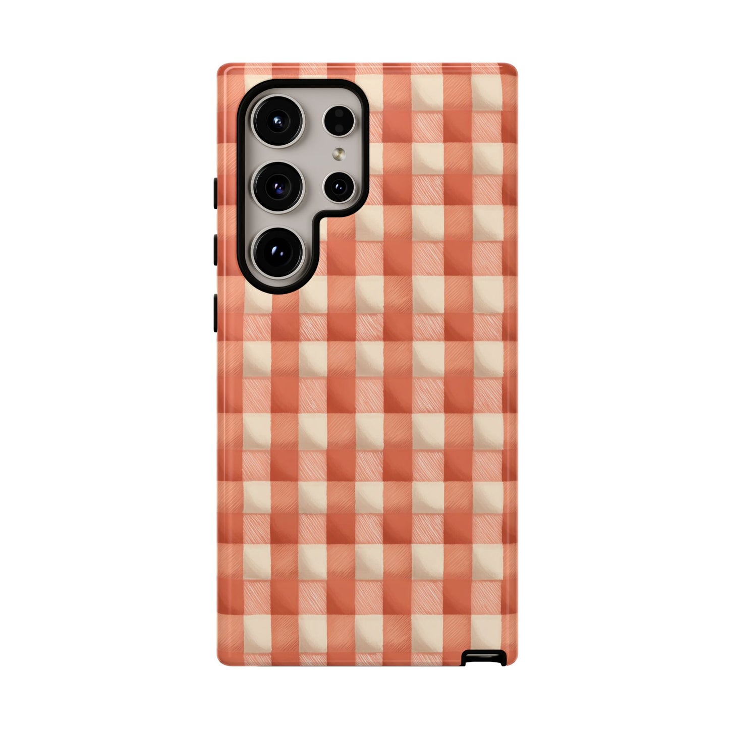 Peach Gingham