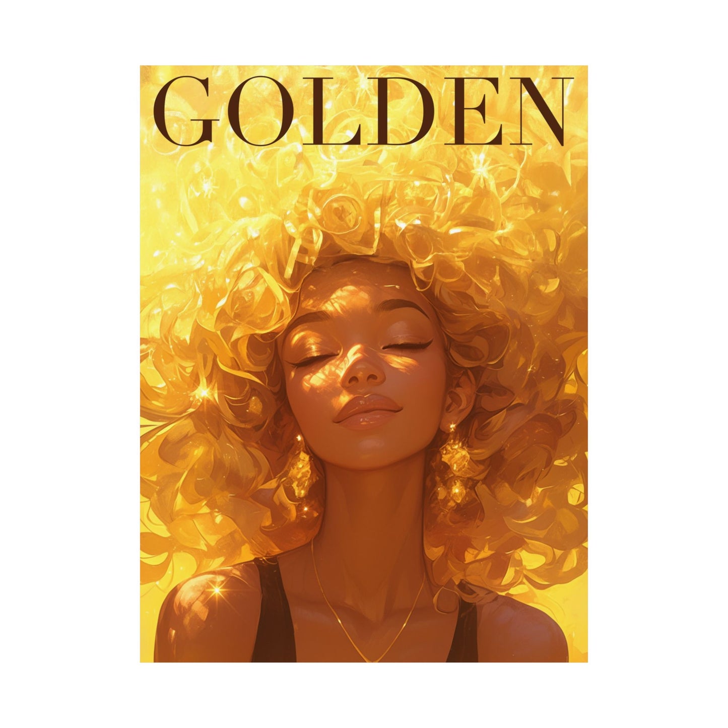 Golden Bliss Vertical Poster