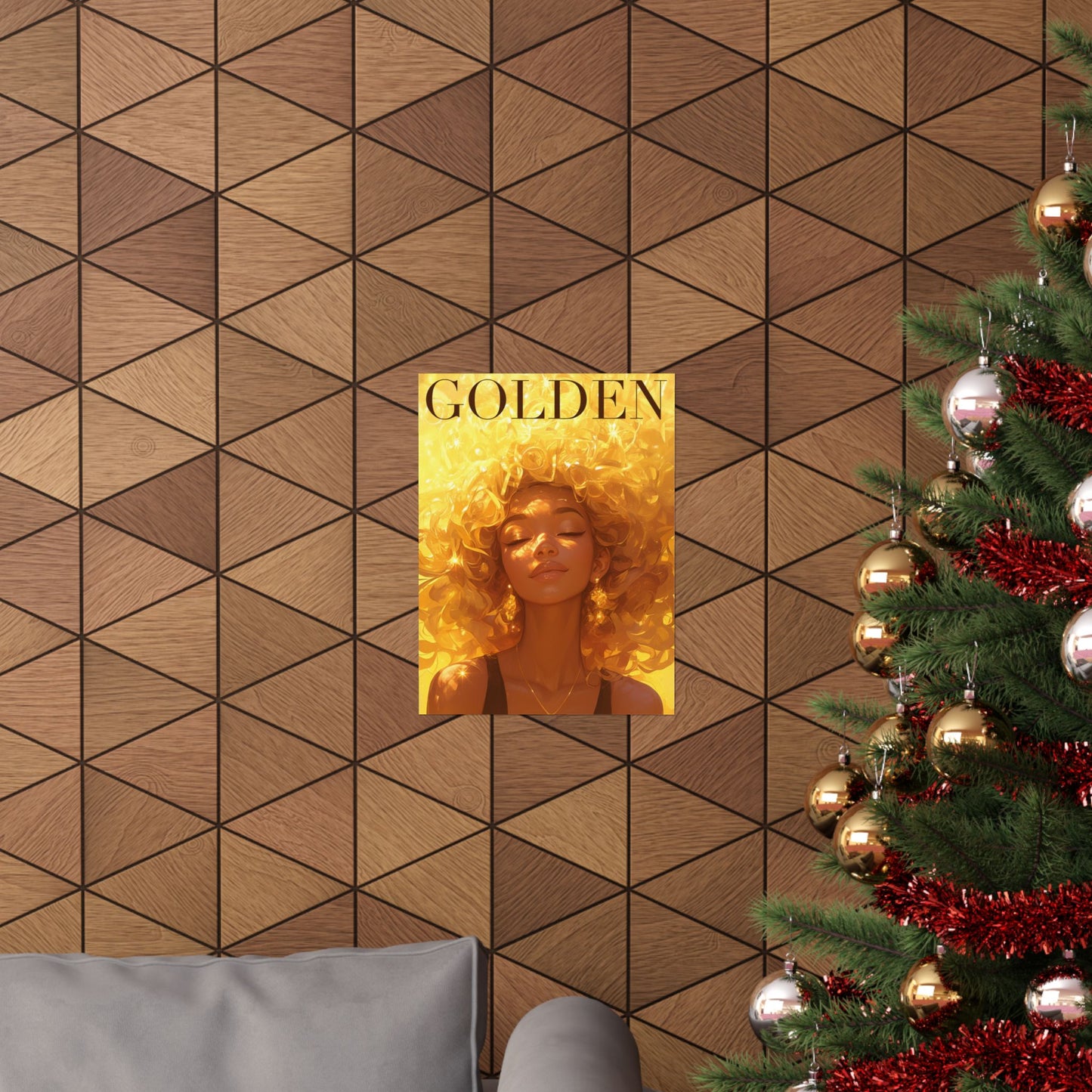 Golden Bliss Vertical Poster