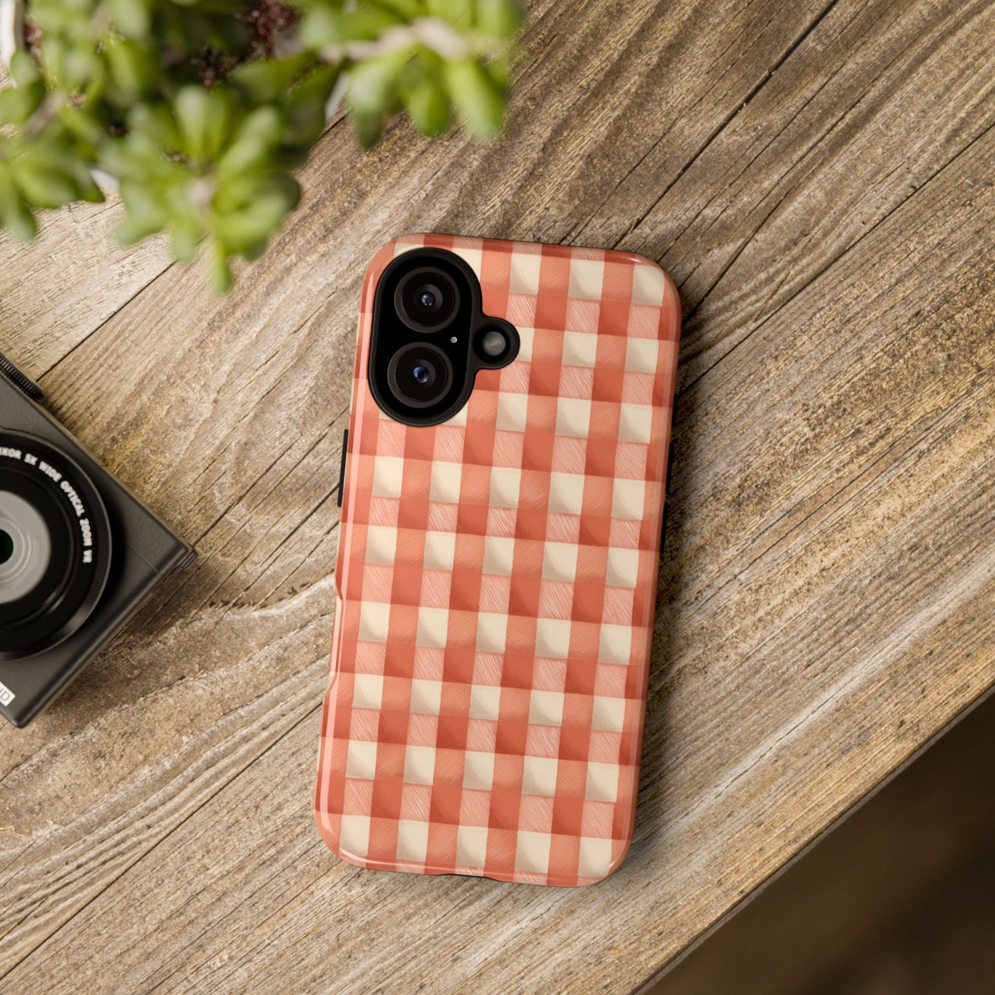 Peach Gingham