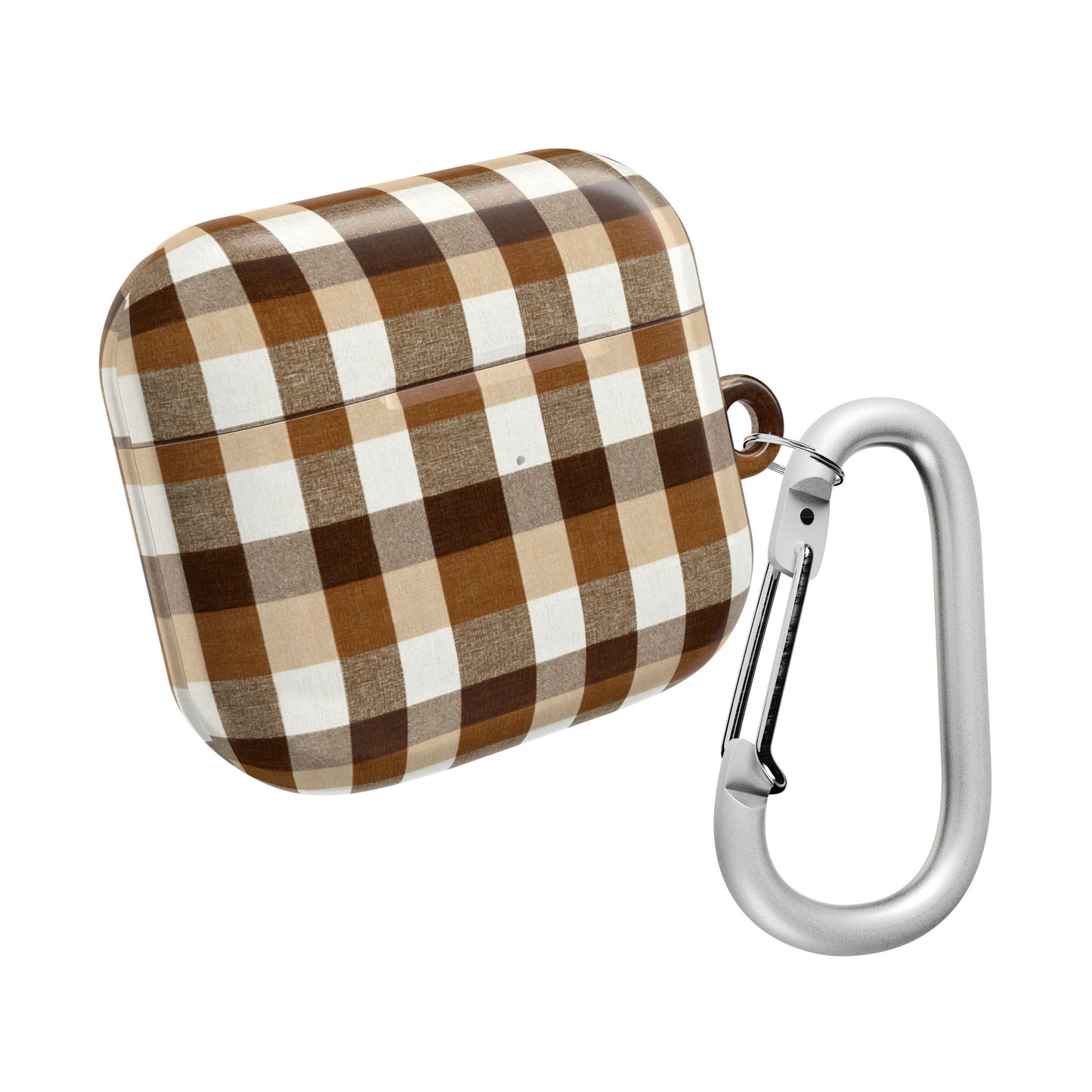 Brown Gingham AirPod Case Cover