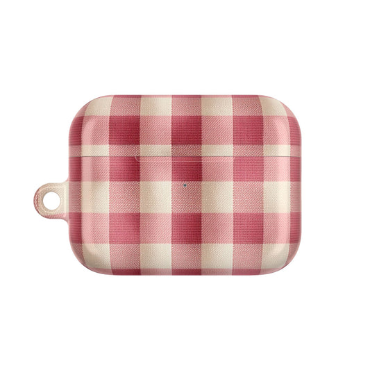 Pink Gingham AirPod Case Cover