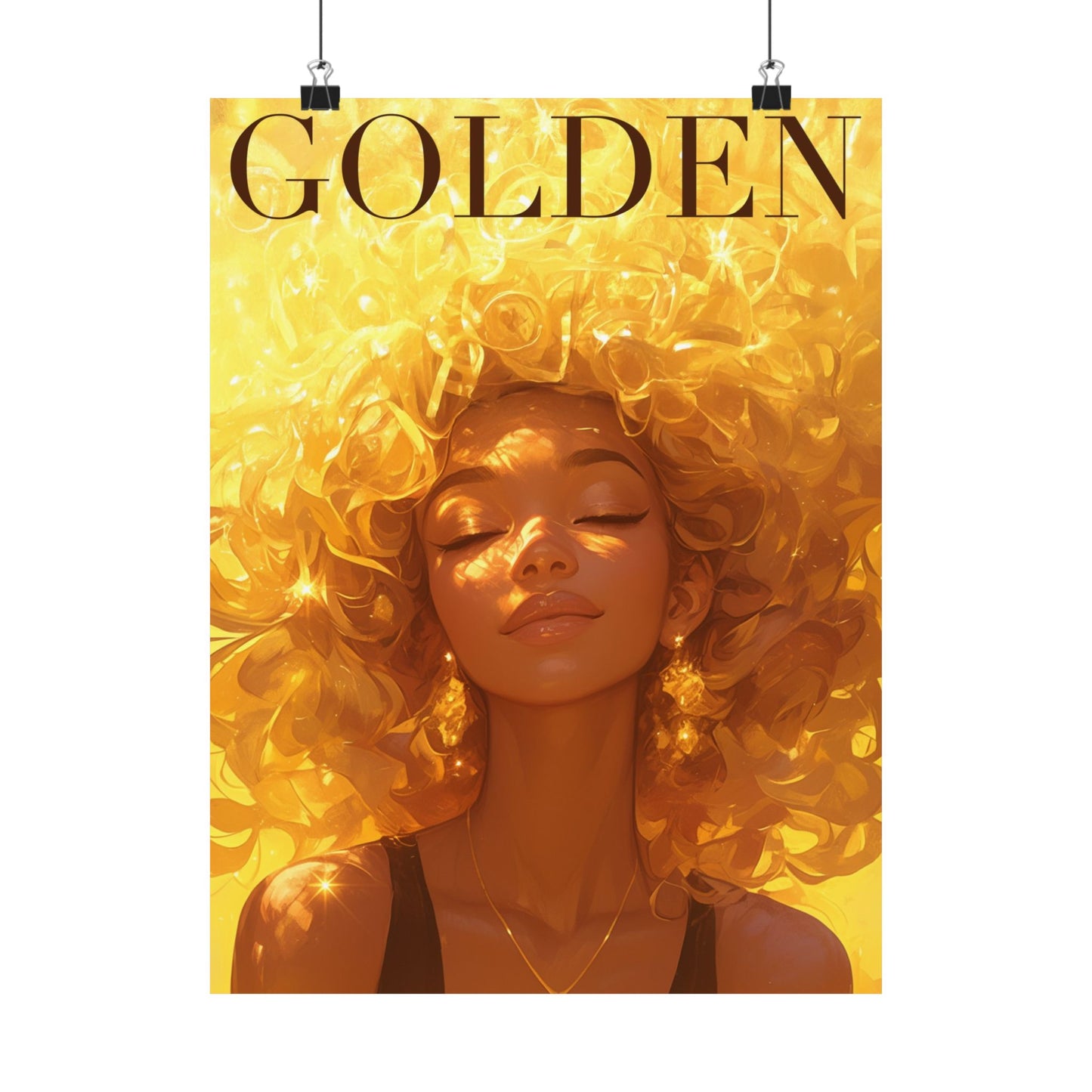 Golden Bliss Vertical Poster
