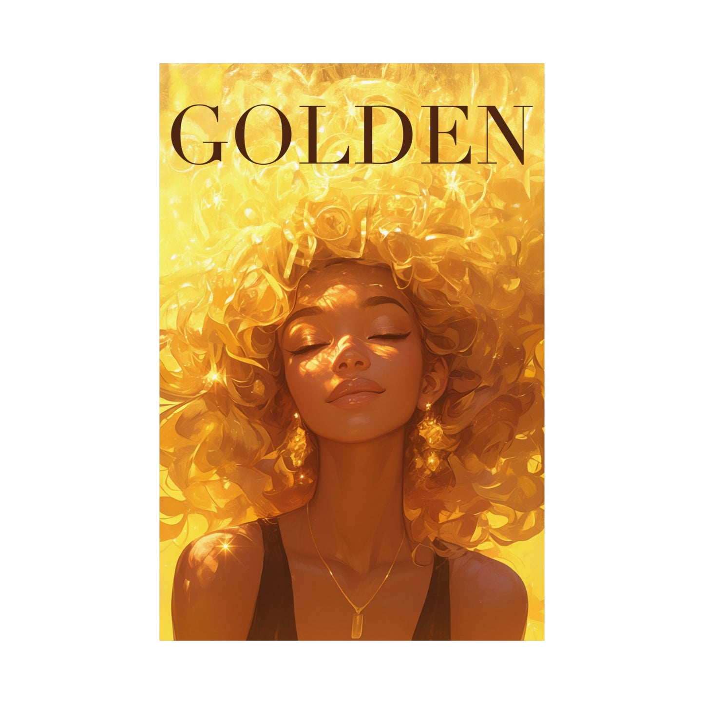 Golden Bliss Vertical Poster