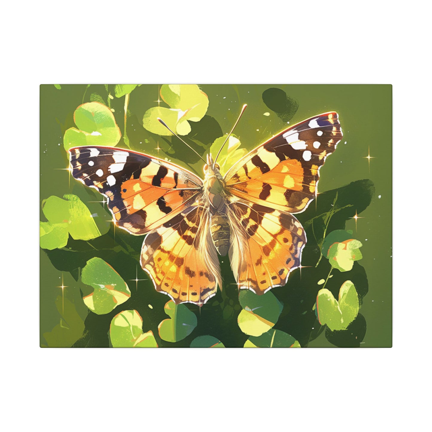 Painted Lady Butterfly Canvas Art