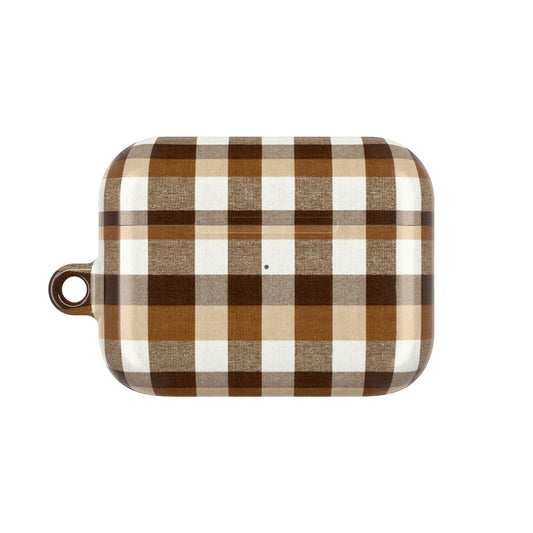 Brown Gingham AirPod Case Cover