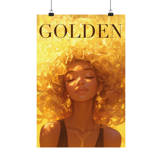 Golden Bliss Vertical Poster