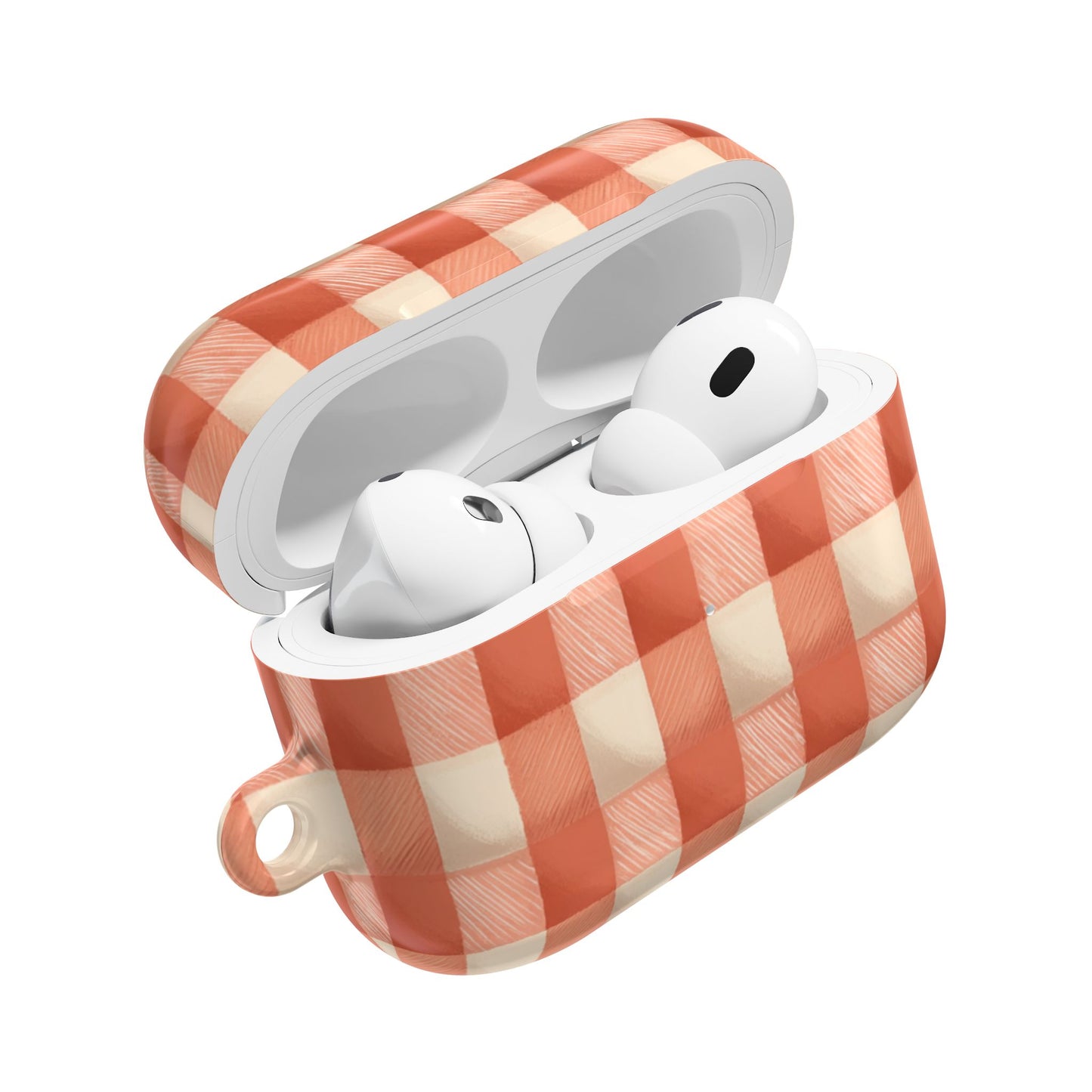 Peach Gingham AirPod Case Cover