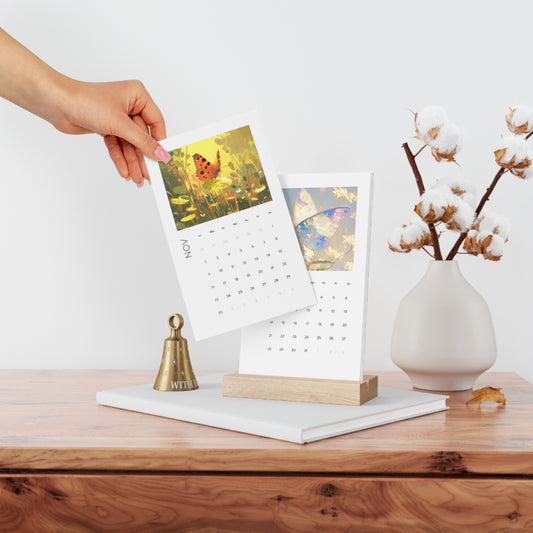 Butterfly Vertical Desk Calendar (2025)