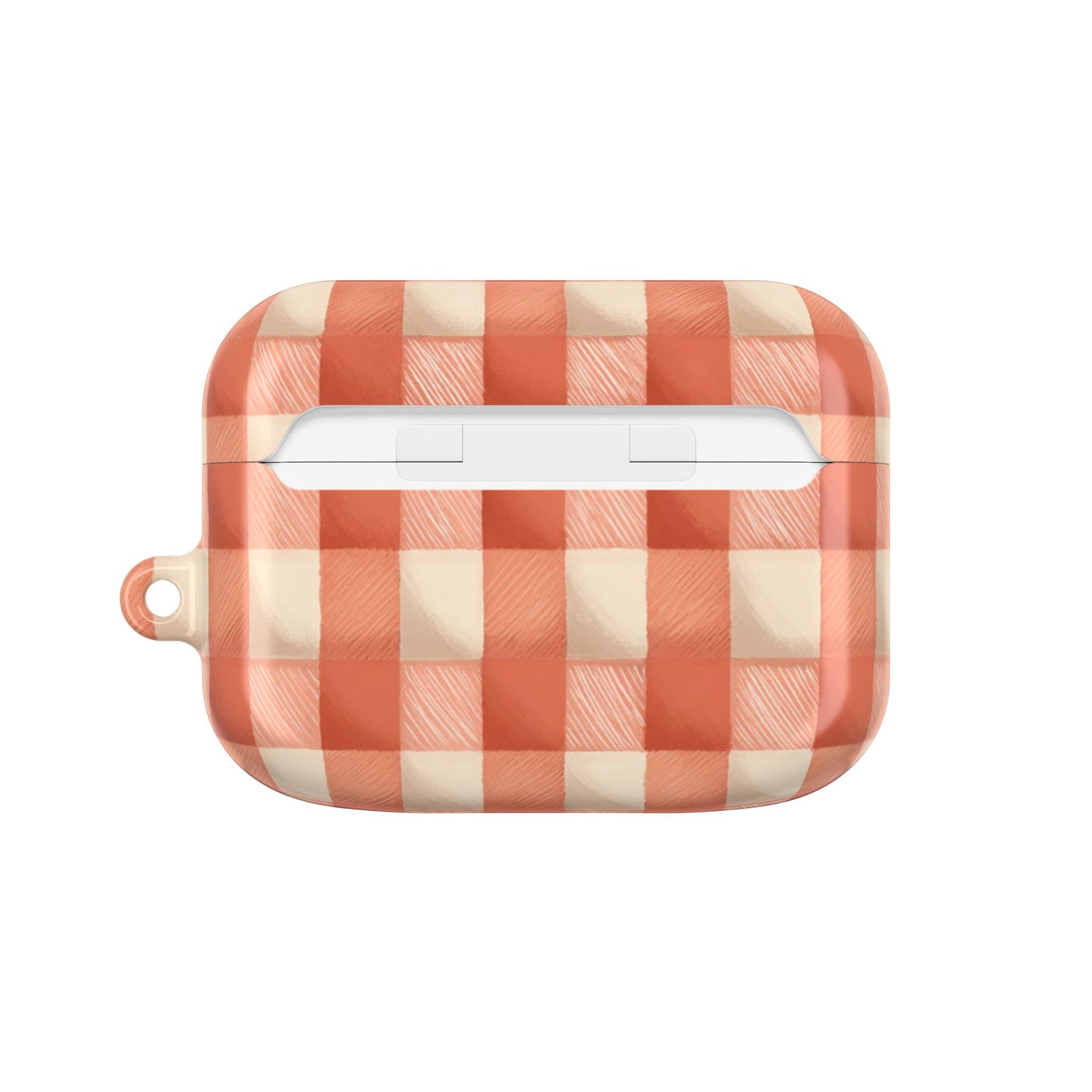 Peach Gingham AirPod Case Cover
