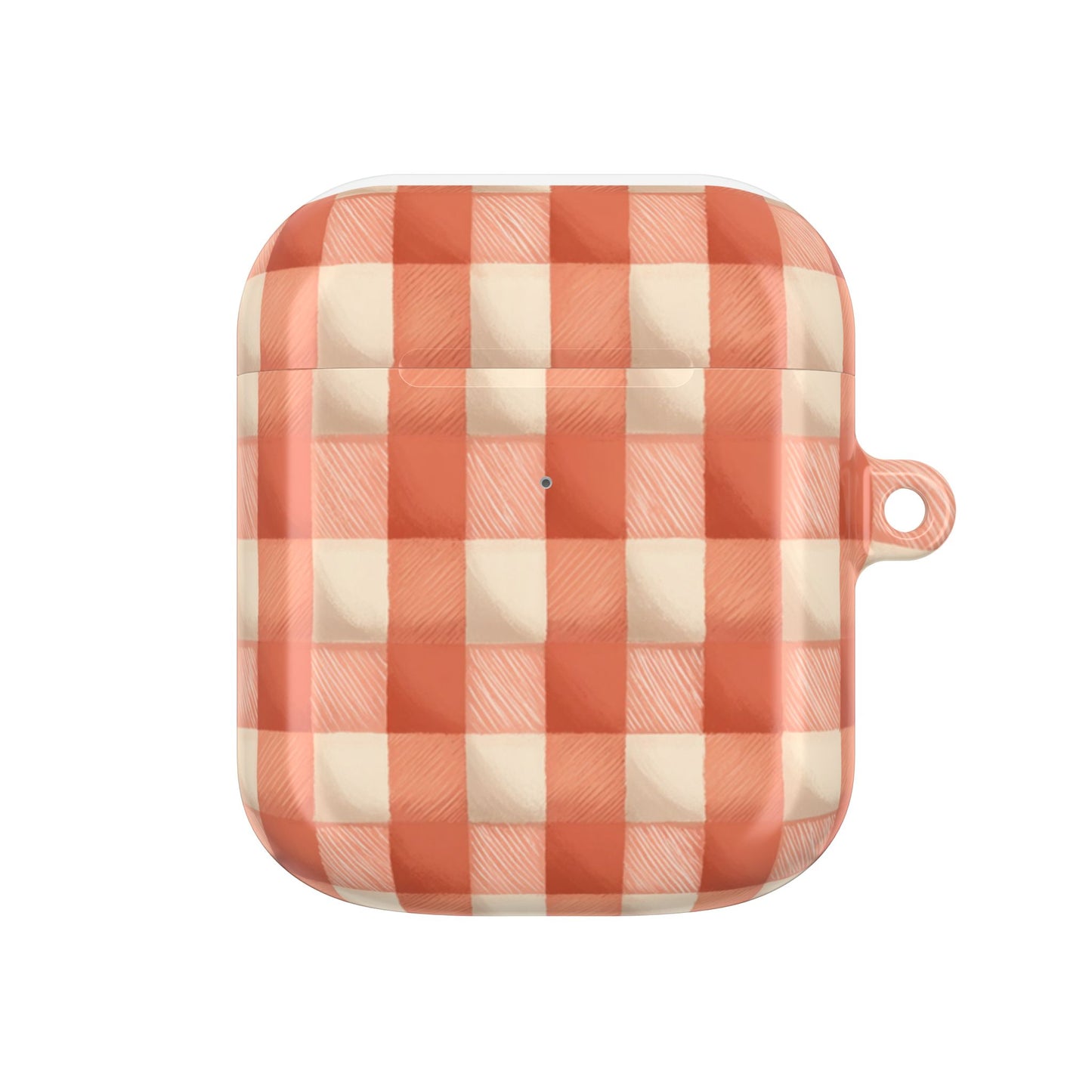 Peach Gingham AirPod Case Cover