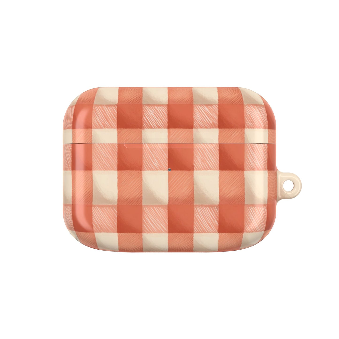 Peach Gingham AirPod Case Cover