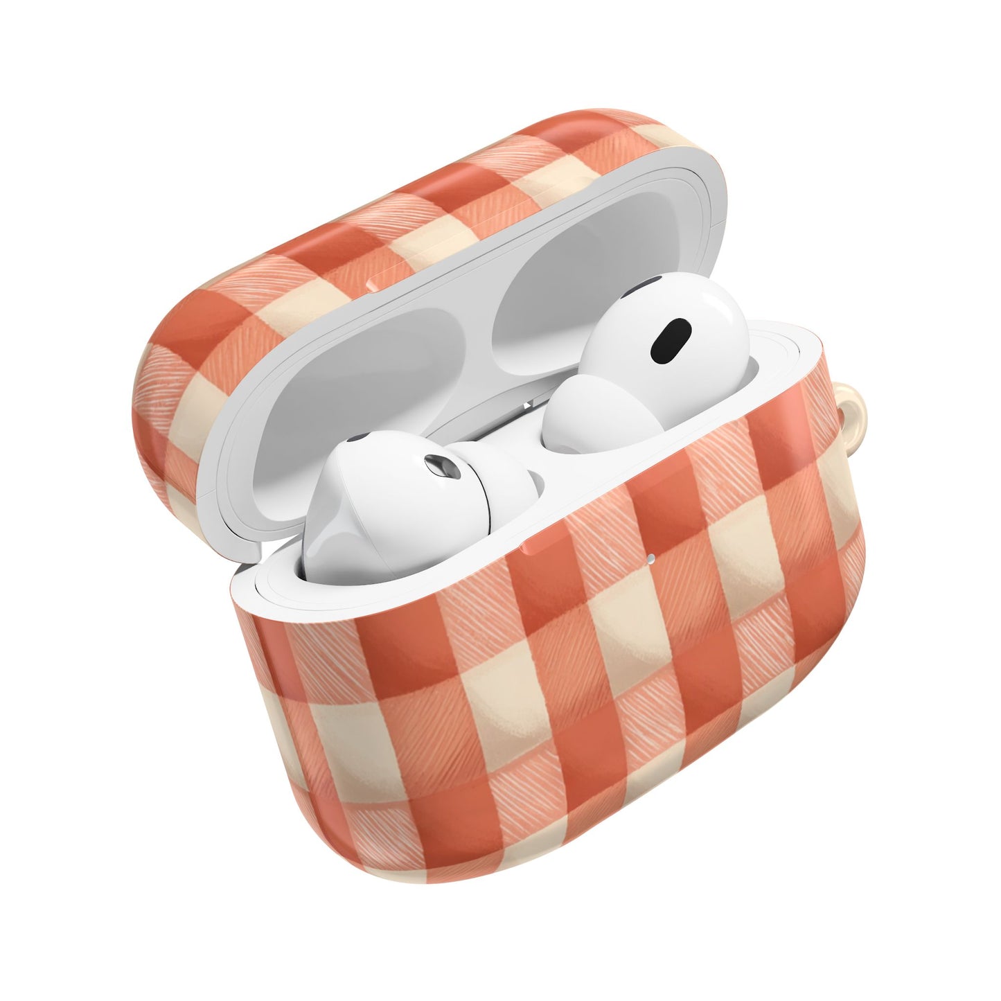 Peach Gingham AirPod Case Cover