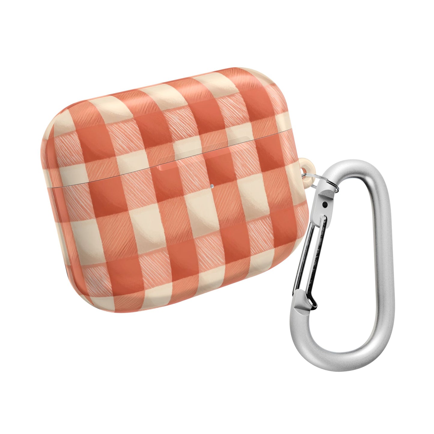 Peach Gingham AirPod Case Cover