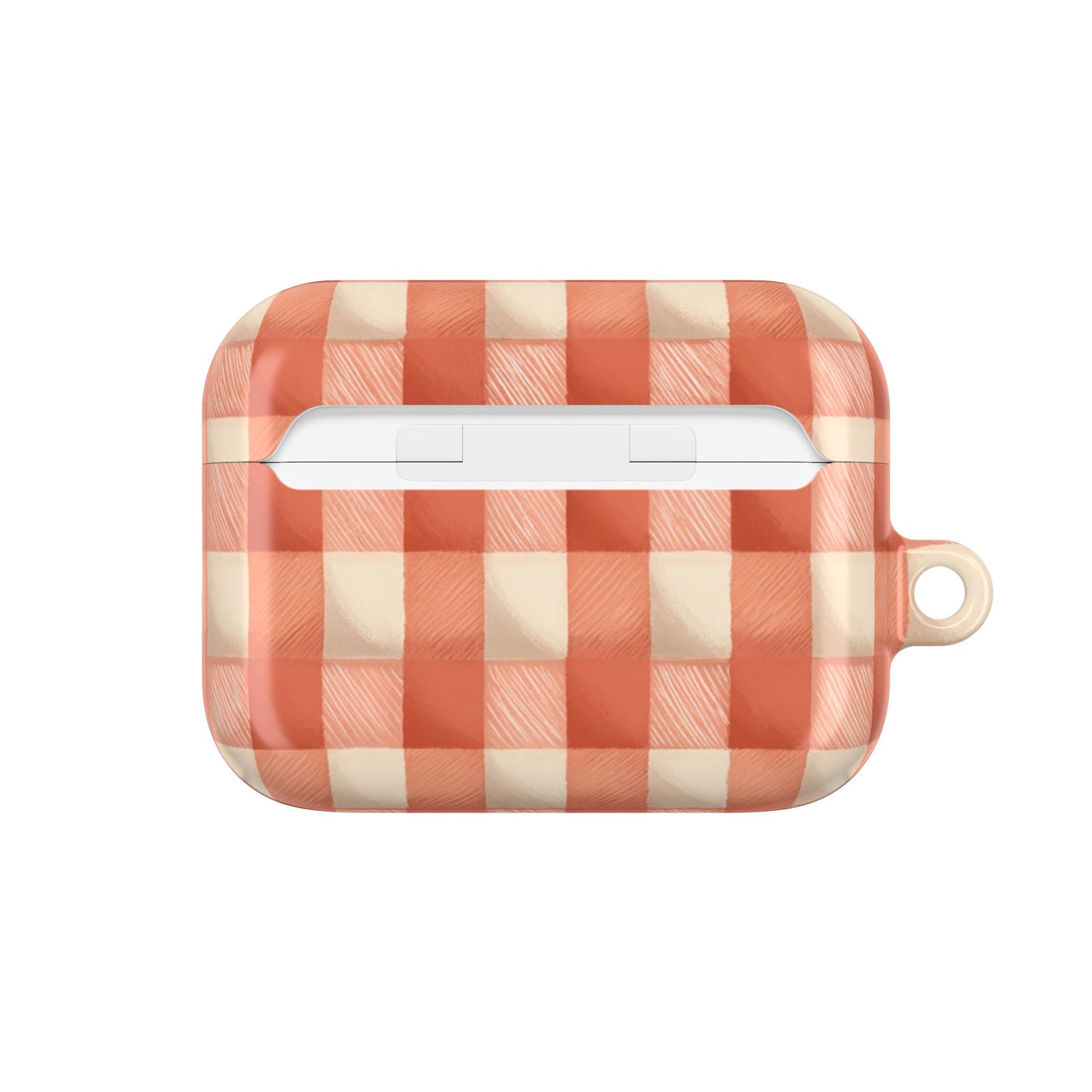 Peach Gingham AirPod Case Cover