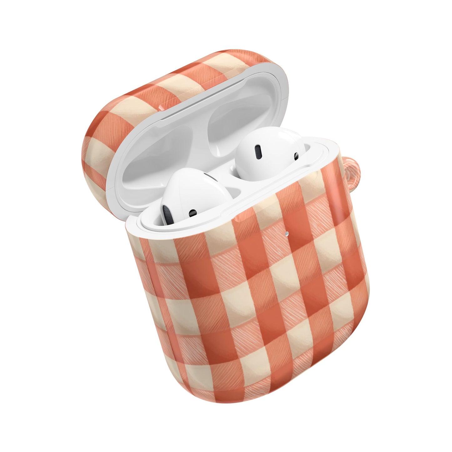 Peach Gingham AirPod Case Cover