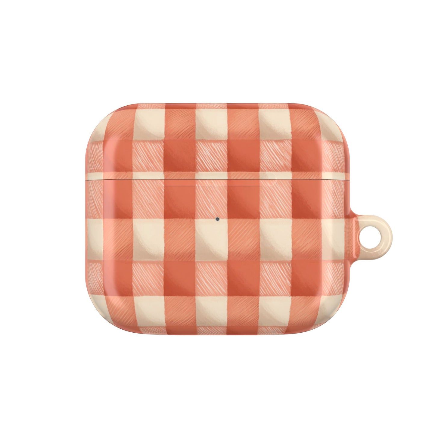 Peach Gingham AirPod Case Cover