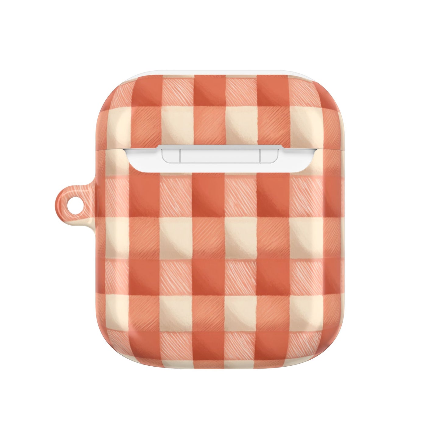 Peach Gingham AirPod Case Cover