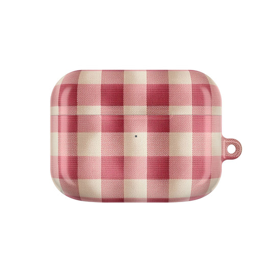Pink Gingham AirPod Case Cover