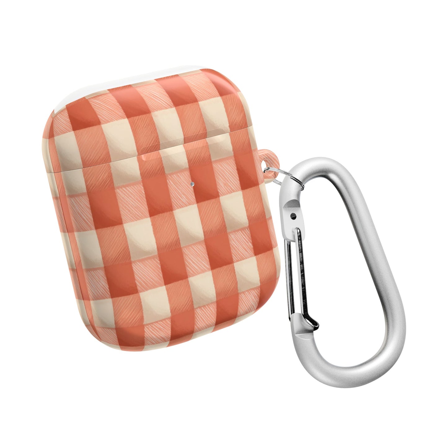 Peach Gingham AirPod Case Cover