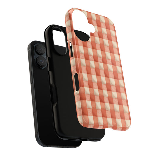 Peach Gingham