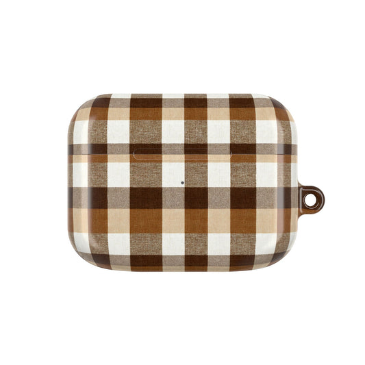 Brown Gingham AirPod Case Cover