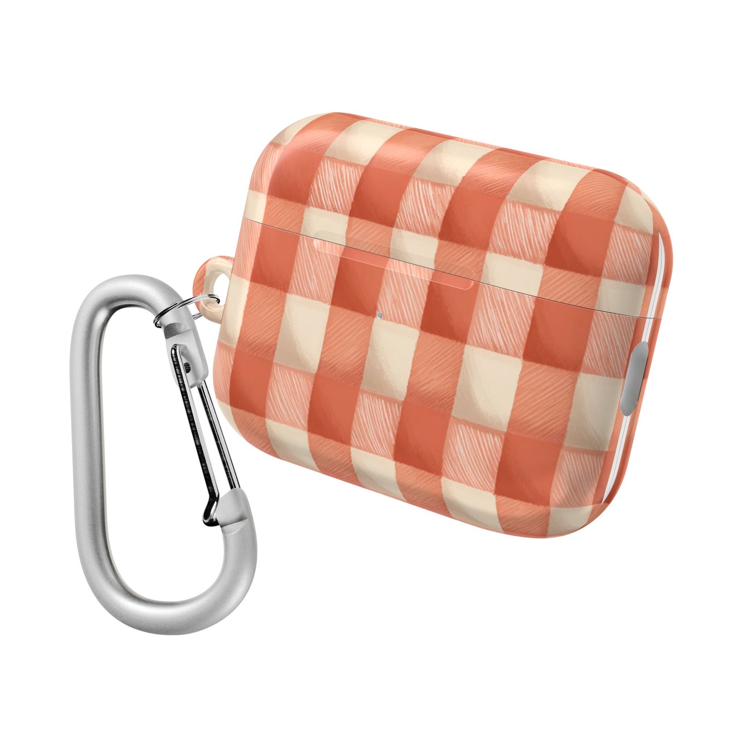 Peach Gingham AirPod Case Cover