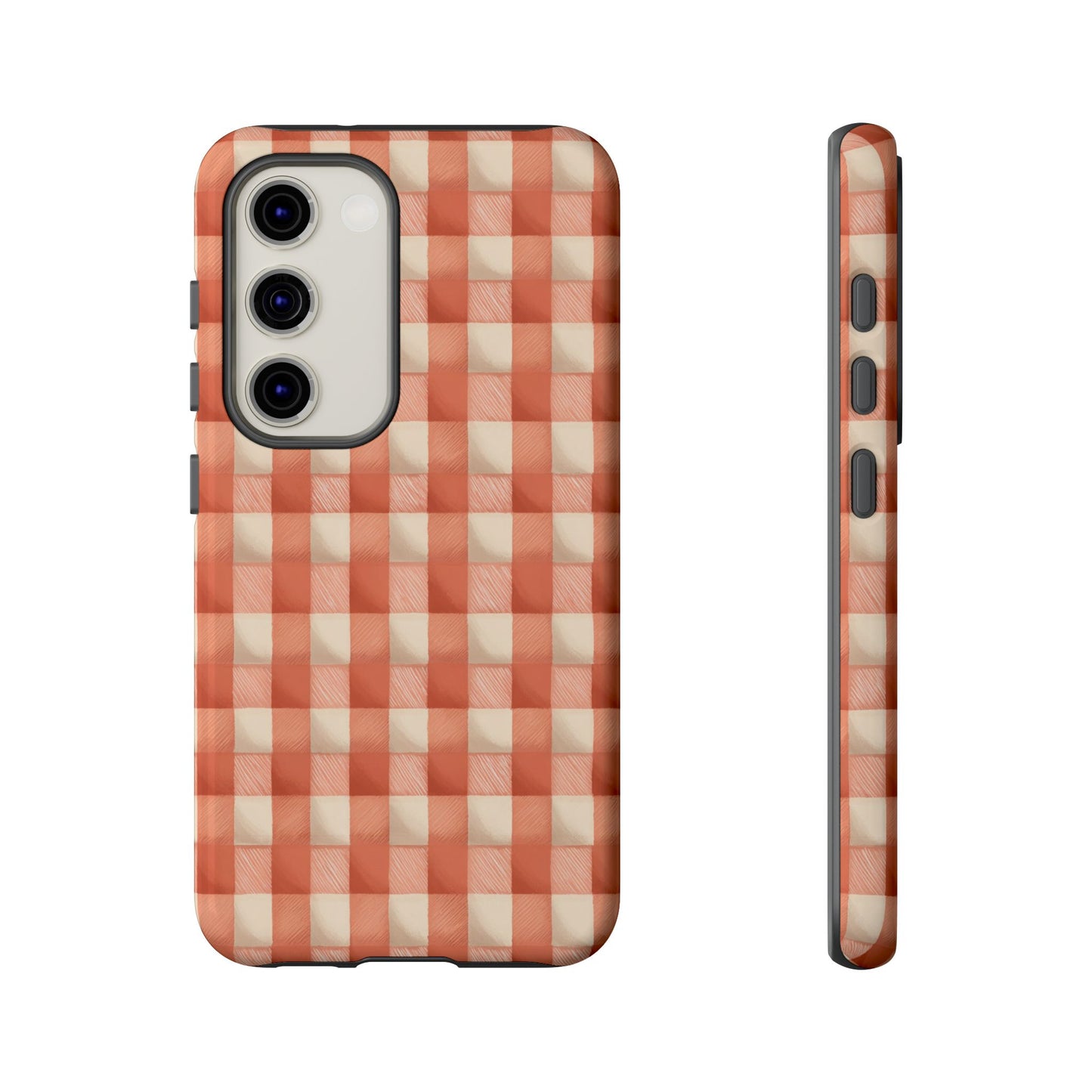 Peach Gingham