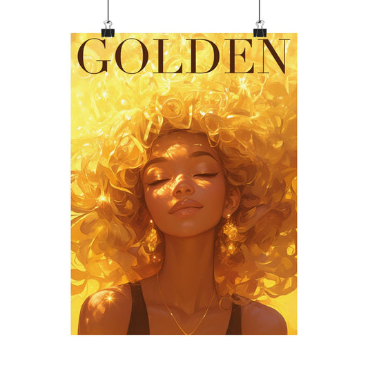 Golden Bliss Vertical Poster