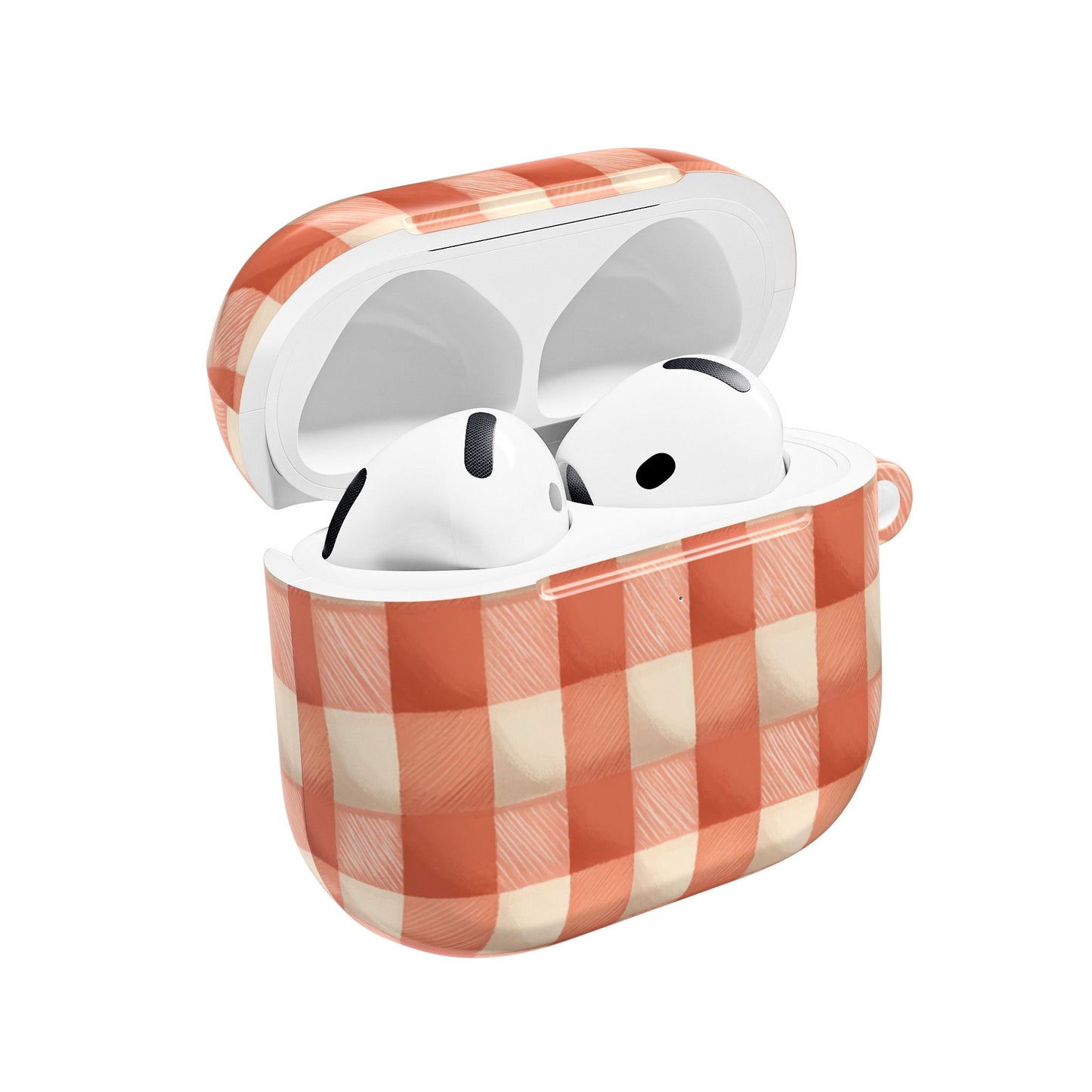Peach Gingham AirPod Case Cover