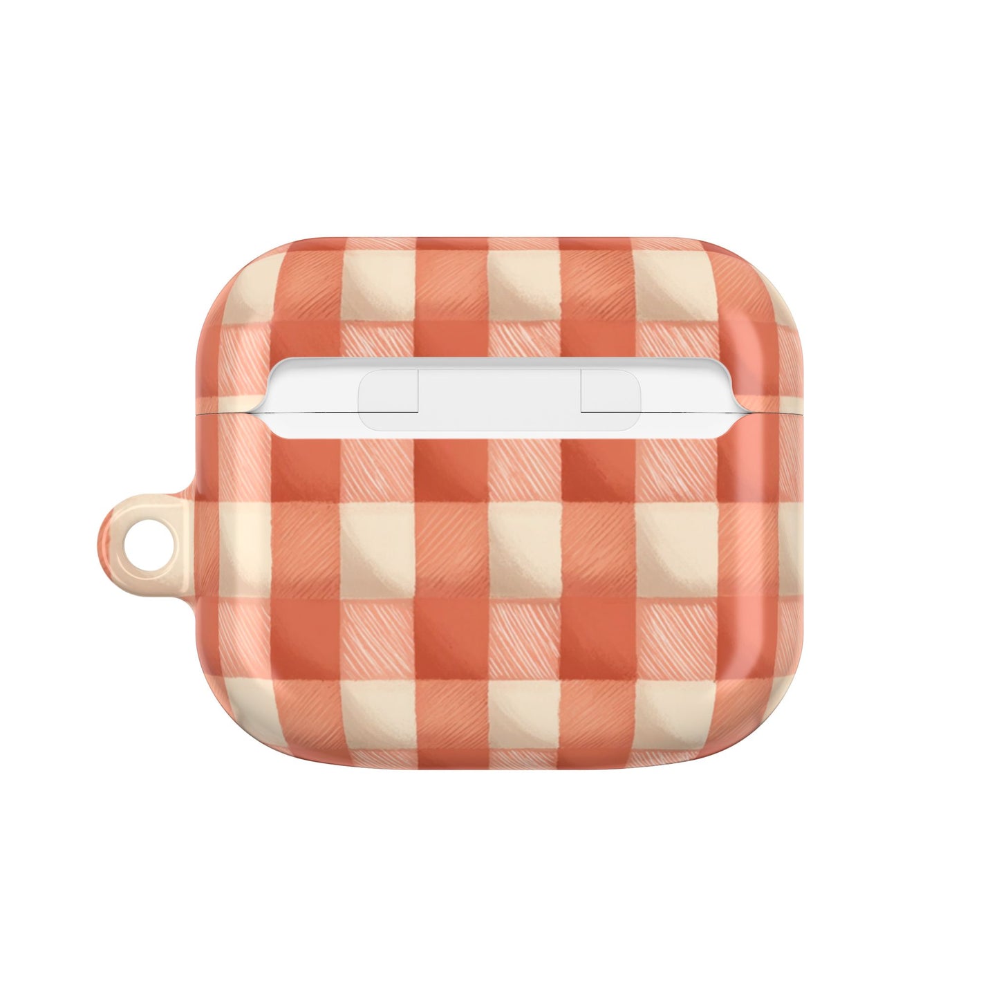 Peach Gingham AirPod Case Cover