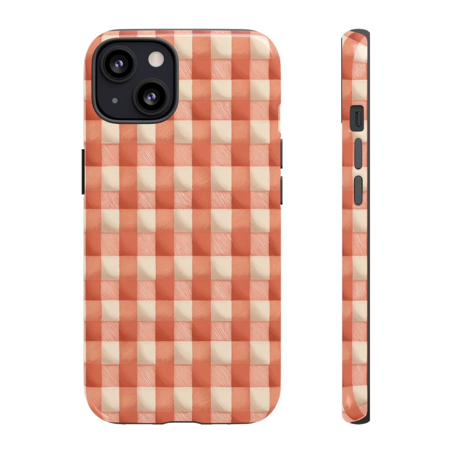 Peach Gingham