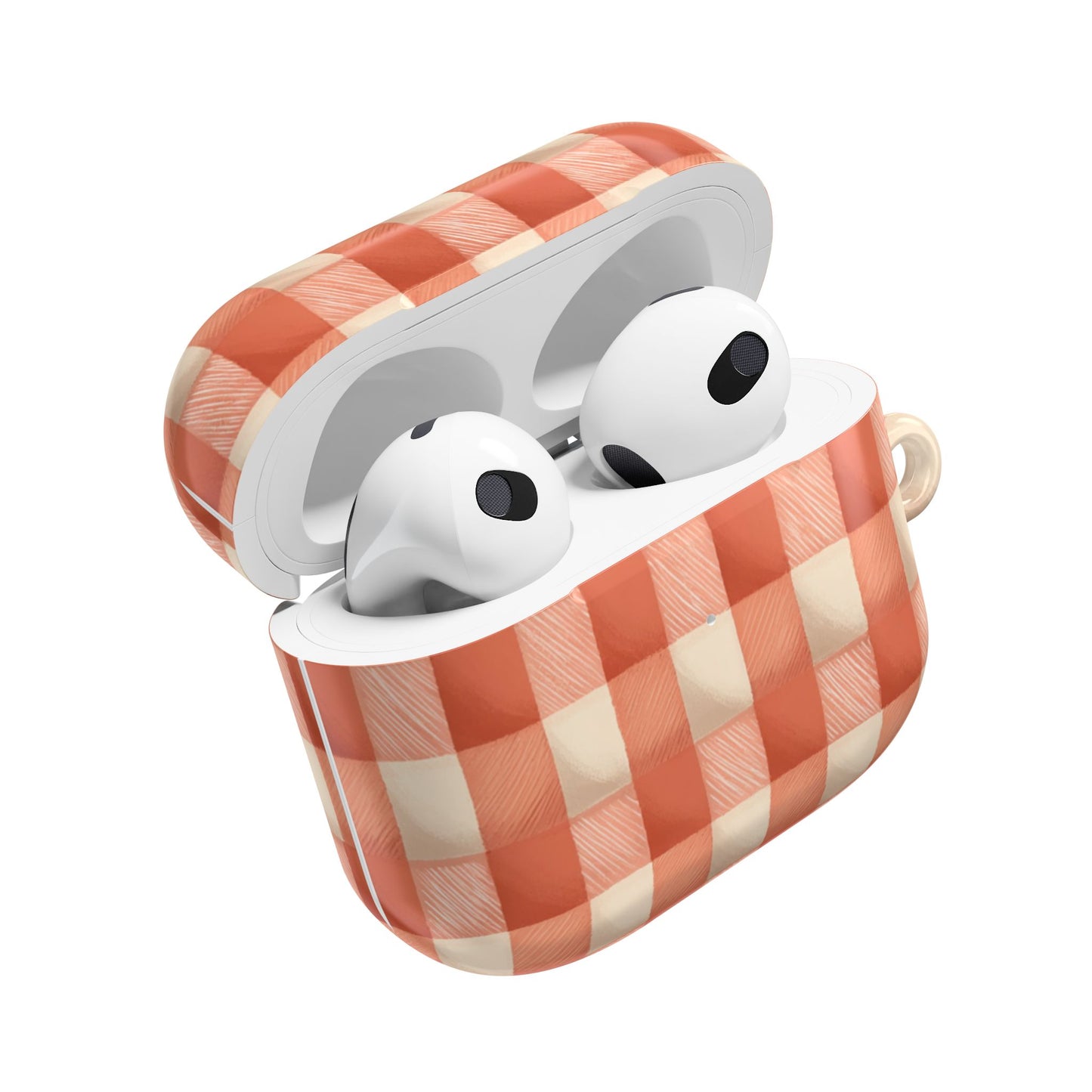 Peach Gingham AirPod Case Cover